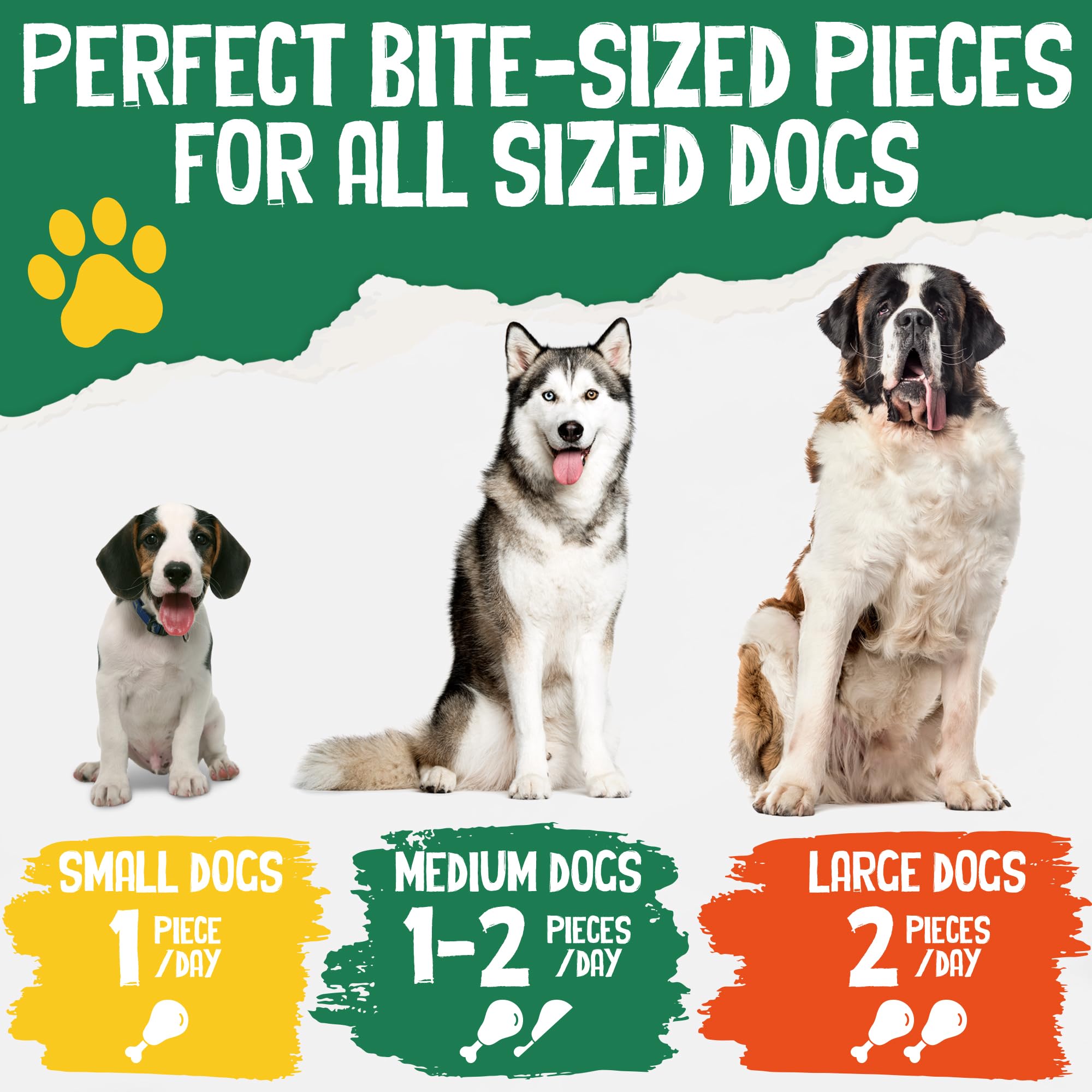 Zevy and Zoe's All Breeds Dog Treats, 11 oz. Training Treats, Rawhide Free Chicken Sticks Wrapped Dog Chews on a Drumstick Calcium Bone