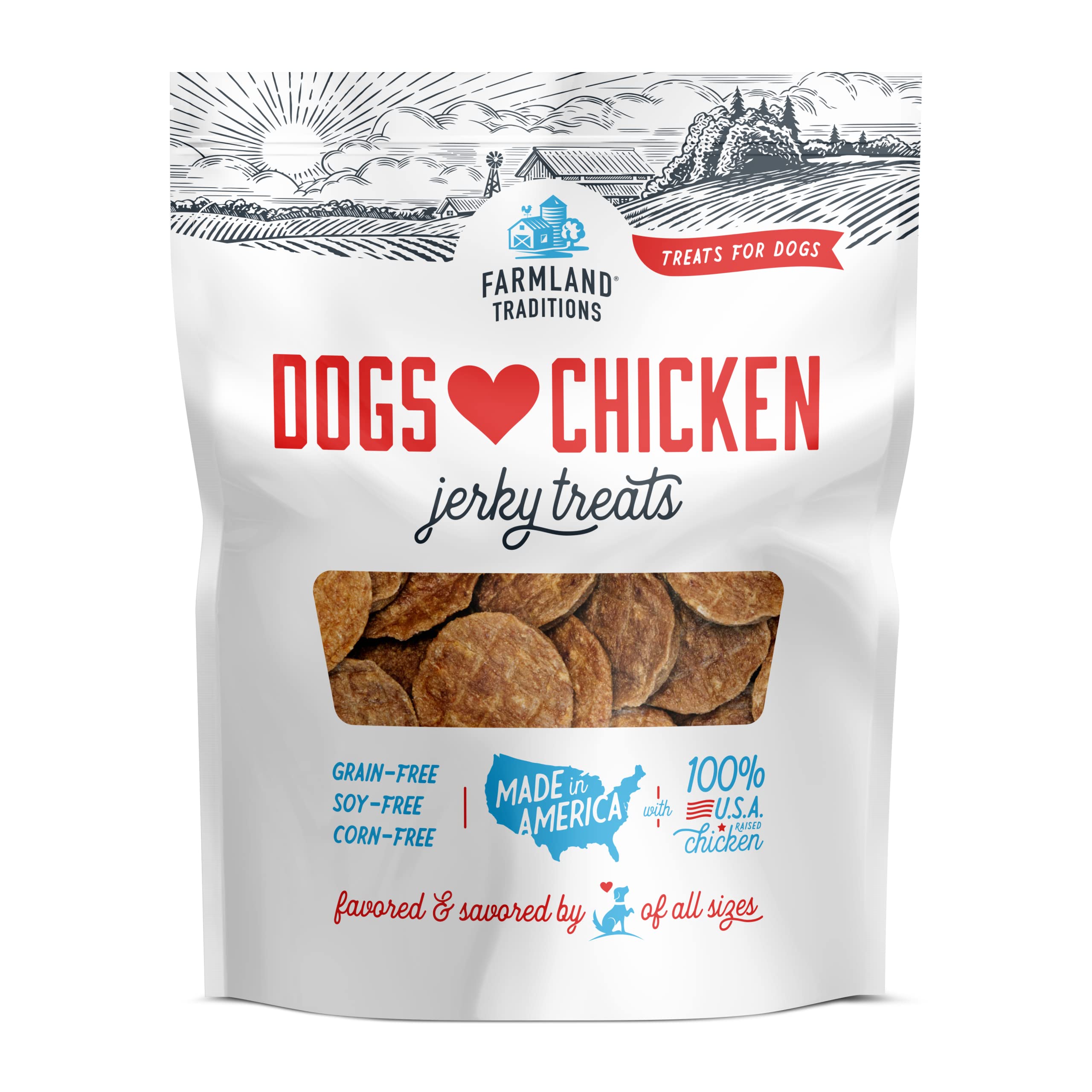 Farmland Traditions Filler Free Dogs Love Chicken Premium Jerky Treats for Dogs (2 lb)