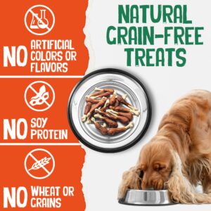 Zevy and Zoe's All Breeds Dog Treats, 11 oz. Training Treats, Rawhide Free Chicken Sticks Wrapped Dog Chews on a Drumstick Calcium Bone