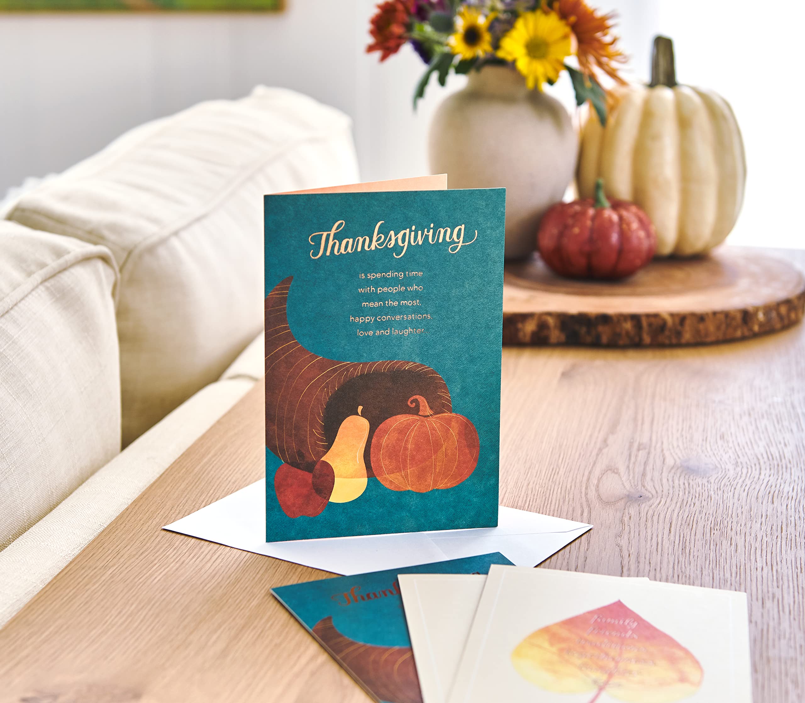 American Greetings Thanksgiving Cards, Giving Thanks and Much To Celebrate (6-Count)