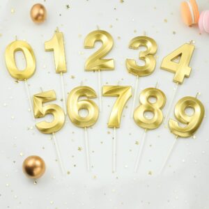 CAKE CODE 2.76 Inch Diamond Gold 70 Number Birthday Candles, Gold Number Candles, Cake Number Candles, Party Celebration