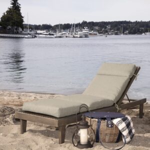 Arden Selections Oceantex Outdoor Chaise Lounge Cushion 72 x 21, Natural Tan