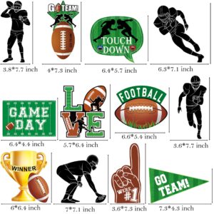 24pcs Football Party Centerpieces Sticks Football Table Toppers Decorations for Game Day Football Touchdown Party Sport Theme Birthday Party Baby Shower Supplies