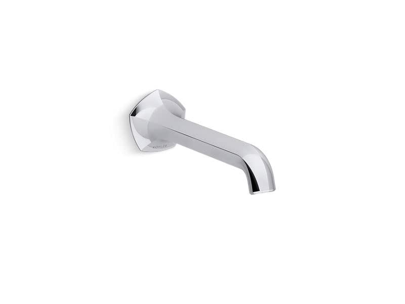 KOHLER T27011-ND-CP Occasion Bathroom Sink Faucet Spout, Stationary Wall-Mount Bathroom Sink Spout, 1.2 gpm, Polished Chrome