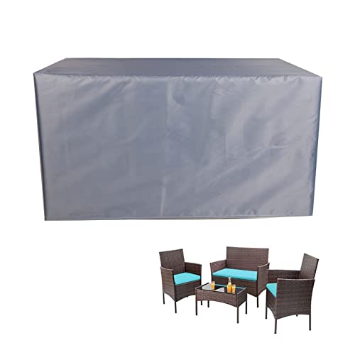 HUHJYUGE Garden Furniture Covers Waterproof Outdoor Furniture Covers 18x16x10in, Rectangular Patio Furniture Cover 420D Oxford, Fits for Dining Square Table Sofa and Chair Set