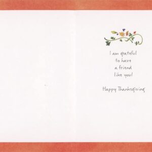 American Greetings Sparkling Swirls, Grapes and Leaves: Most Grateful Thanksgiving Card for Friend