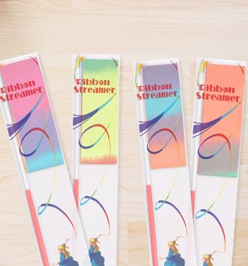 JoyCat 12 Pack Dance Ribbon Party Favors for Kids,Rainbow Birthday Decorations,Unicorn Princess Fairy Party Supplies,Girls Party Games,Gymnastics Goody Bag Stuffers