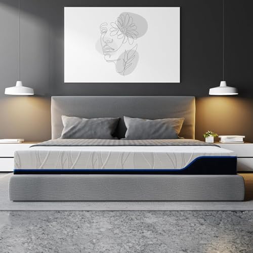 SERENITY HOME 12" Twin Memory Foam Mattress, Breathable Bed Mattress, Cooling-Gel Memory Foam Mattress in a Box, Support & Pressure Relief Mattress, Fiberglass Free, Made in USA | Twin