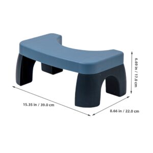 DOITOOL Folding Toilet Stool Foldable Poop Stool Bathroom Potty Step Stool Sitting Posture Footstool Squatting Stool Blue