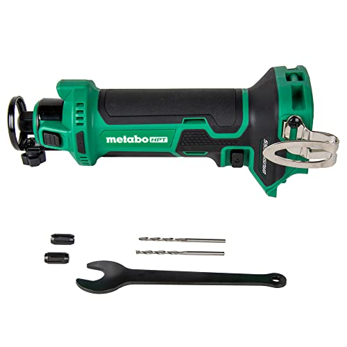 Metabo HPT 18V MultiVolt™ Cordless Drywall Cut-Out Tool | Tool Only - No Battery | Brushless Motor | 28,000 RPM | 1/8-Inch & 1/4-Inch Collets | M18DYAQ4