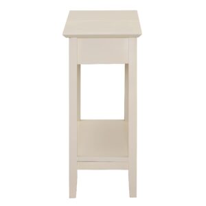 Naomi Home Roxy Flip Top Chairside Table Set of 2 Cream