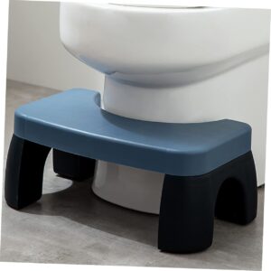 DOITOOL Folding Toilet Stool Foldable Poop Stool Bathroom Potty Step Stool Sitting Posture Footstool Squatting Stool Blue