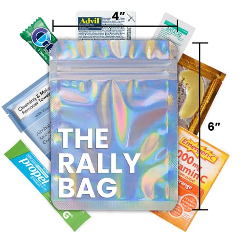 Real Vitamins The Rally Bag - 1 Pre-Filled Hangover Kit for Bachelorette Party Favors, 21st Birthdays, Weddings, Corporate Events | 7 Piece Hangover Supplies & Bag (1 Kit)