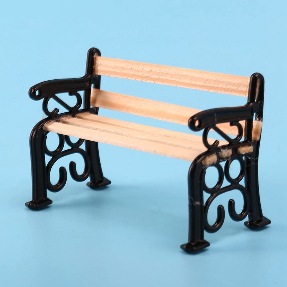 5X 1/24 Miniature Patio Furniture Park Bench