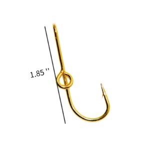 Fish Hook Hat Clip Gold Hats Pins Decal 6 PCS Hat Clip Hat Fishing Hook Hat Pin for Men Fishing Hat Hook Tie Clasp Fishing Hooks Hat Pins, Gold, Black, Silver