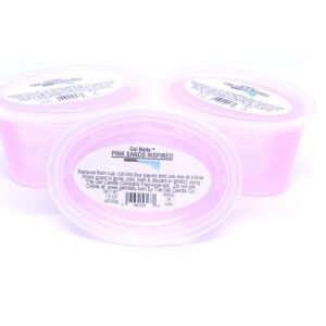 3 Pack PINK SANDS INSPIRED Aroma Gel Melts™ Gel Wax For Warmers And Burners By The Gel Candle Company PEEL, MELT AND ENJOY