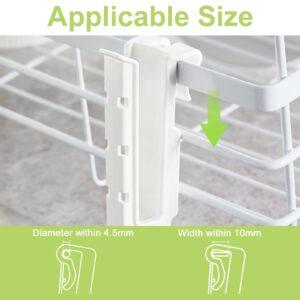 UFURMATE Cup Drying Hooks, 8Pcs Glass Bottle Drying Rack Hooks Shelf Basket Rack Hooks Bottle Drying Rack Stand Cup Holders for Dish Drainer Rack (White)