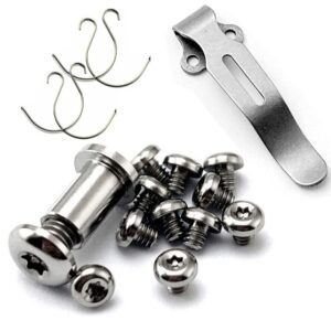 13pcs custom titanium alloy torx screws and pivot set + 1pc pocket clip + 2 pairs omega springs for benchmade 535 bugout