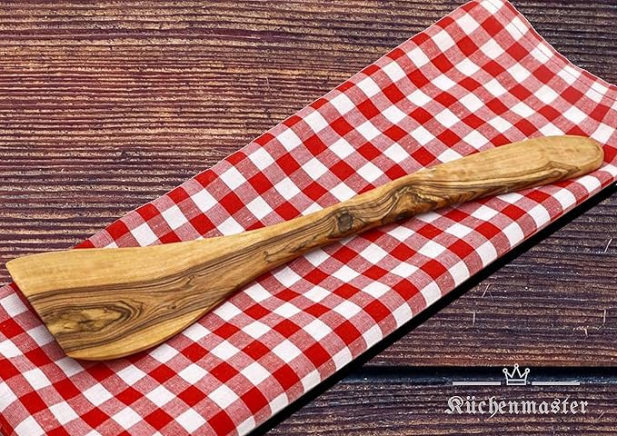 Olive Wood Spatula For Cooking Beautiful Wooden Spatula Turner Ideal For Nonstick Cookware, Stirring, Fry, Mixing, and Flipping Handmade For Kitchen Cookware