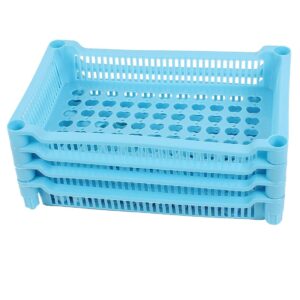 Qtqgoitem Plastic Kitchen Bath 4 Layers Shelf Detergent Storage Rack Blue (model: a1c 316 207 a34 88a)