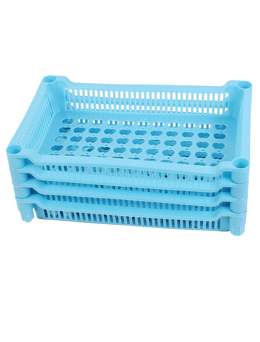 Qtqgoitem Plastic Kitchen Bath 4 Layers Shelf Detergent Storage Rack Blue (model: a1c 316 207 a34 88a)