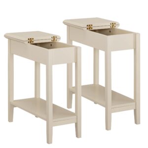 naomi home roxy flip top chairside table set of 2 cream