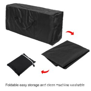 WOKEZ Patio Furniture Cushion Storage Bag, 210D Oxford Cloth Waterproof Outdoor Cover Storage Bag Lightweight Carry Case with Zipper and Handles, 2 Pack,Black,173x76x51 cm