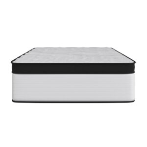 EMMA + OLIVER Astor 12" Hybrid Mattress in a Box - Twin - Pocket Spring Core - CertiPUR-US Certified High Density Foam - Knit Fabric Top - Extra Firm Support