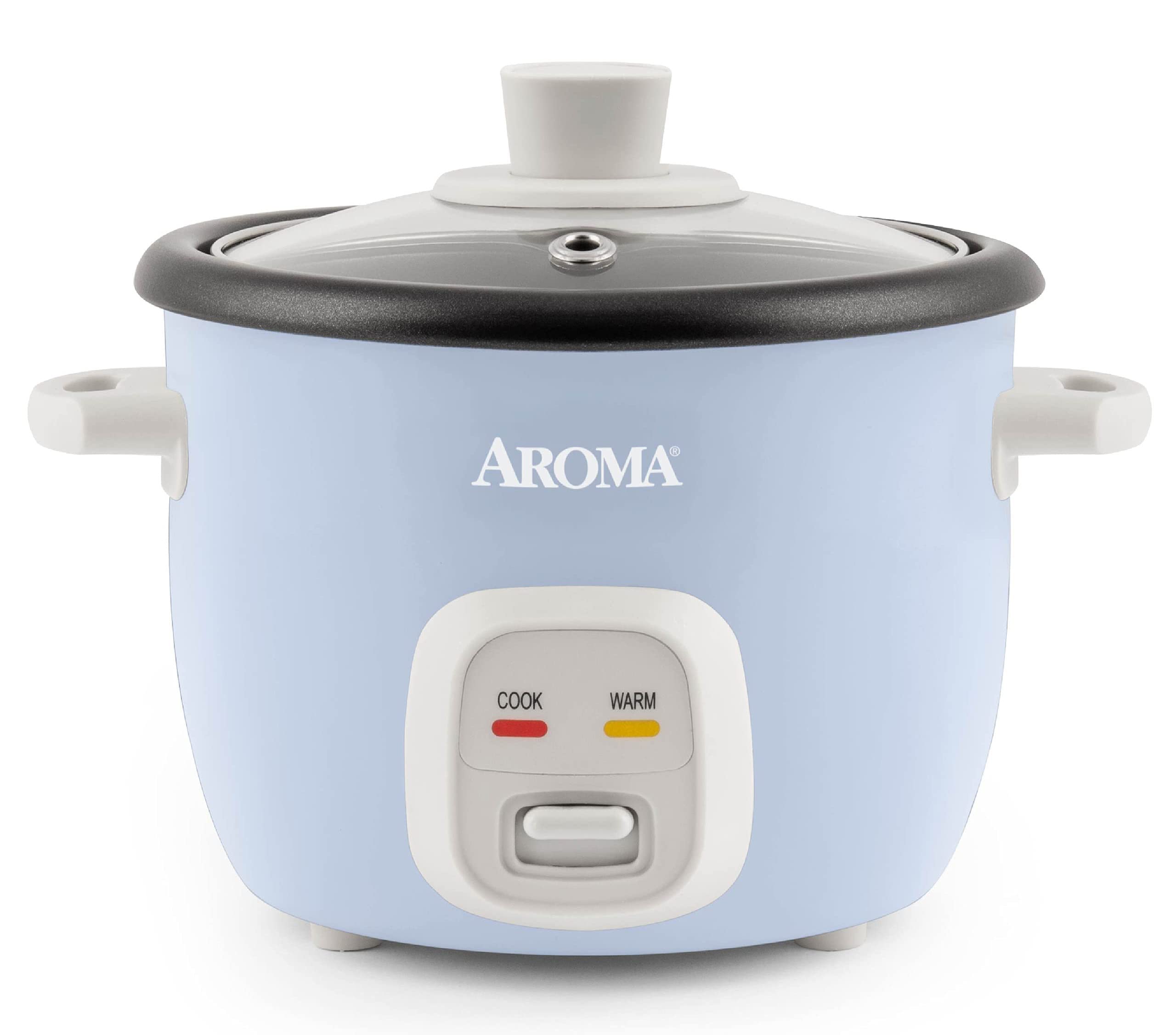 Aroma Housewares 4-Cups (Cooked) / 1Qt. Rice & Grain Cooker (ARC-302NGBL), Blue & 4-Cups (Cooked) / 1Qt. Rice & Grain Cooker (ARC-302NGP), Pink