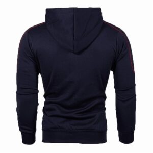 Maiyifu-GJ Men's Full Zip Casual Hoodies Long Sleeve Fleece Sports Hoodie Lightweight Hooded Sweatshirts with Zip Pockets (Dark Blue,Medium)