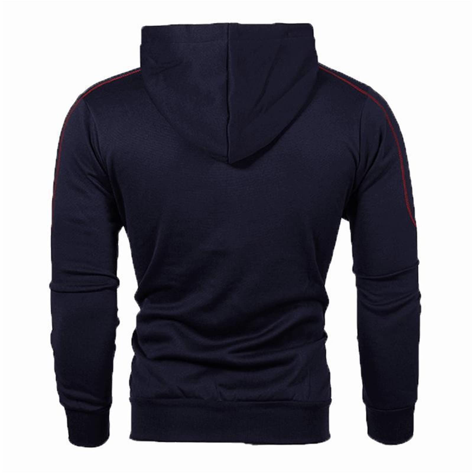 Maiyifu-GJ Men's Full Zip Casual Hoodies Long Sleeve Fleece Sports Hoodie Lightweight Hooded Sweatshirts with Zip Pockets (Dark Blue,Medium)