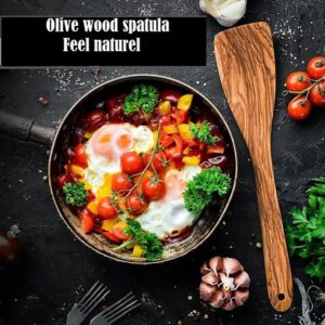 Olive Wood Spatula For Cooking Beautiful Wooden Spatula Turner Ideal For Nonstick Cookware, Stirring, Fry, Mixing, and Flipping Handmade For Kitchen Cookware