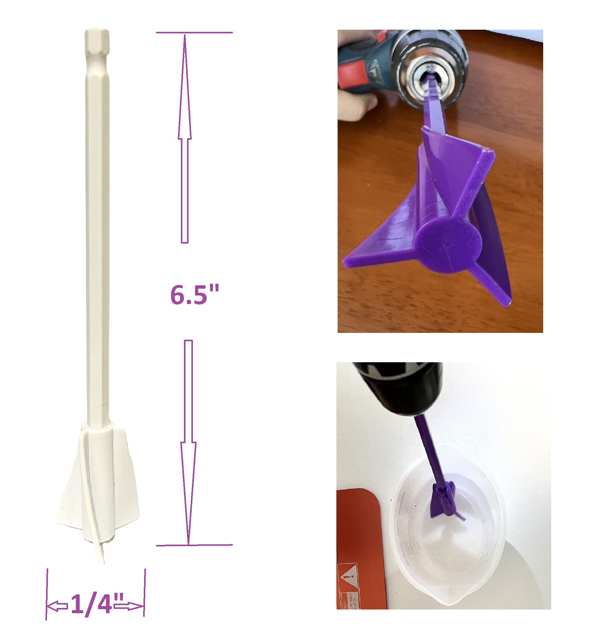 Epoxy Mixer Attachment for Drill Reusable Paint Mixer for Drill Resin Mixer Paint Stirrers Drill mixer Drill Attachment For Resin Molds Mixing (16)