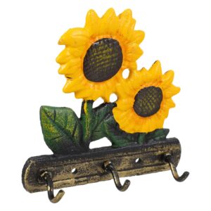 1 pc sunflower hook practical hat hook bathrobe hook wrought iron wall hook wrought iron hook key ring hook household mask hook wall decoration hook exquisite hook hanger