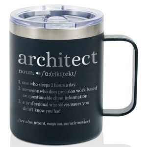 onebttl funny architect gifts, architecture gifts for christmas, birthday, 12oz stainless steel tumbler travel mug - black definition