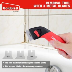 Goldblatt Caulk Remover Tool, Caulking Tool, Silicone Caulking Tool Kit, Grout Removal Tool, Sealant Finishing Tools for Sink Joint Bathroom Kitchen Floor