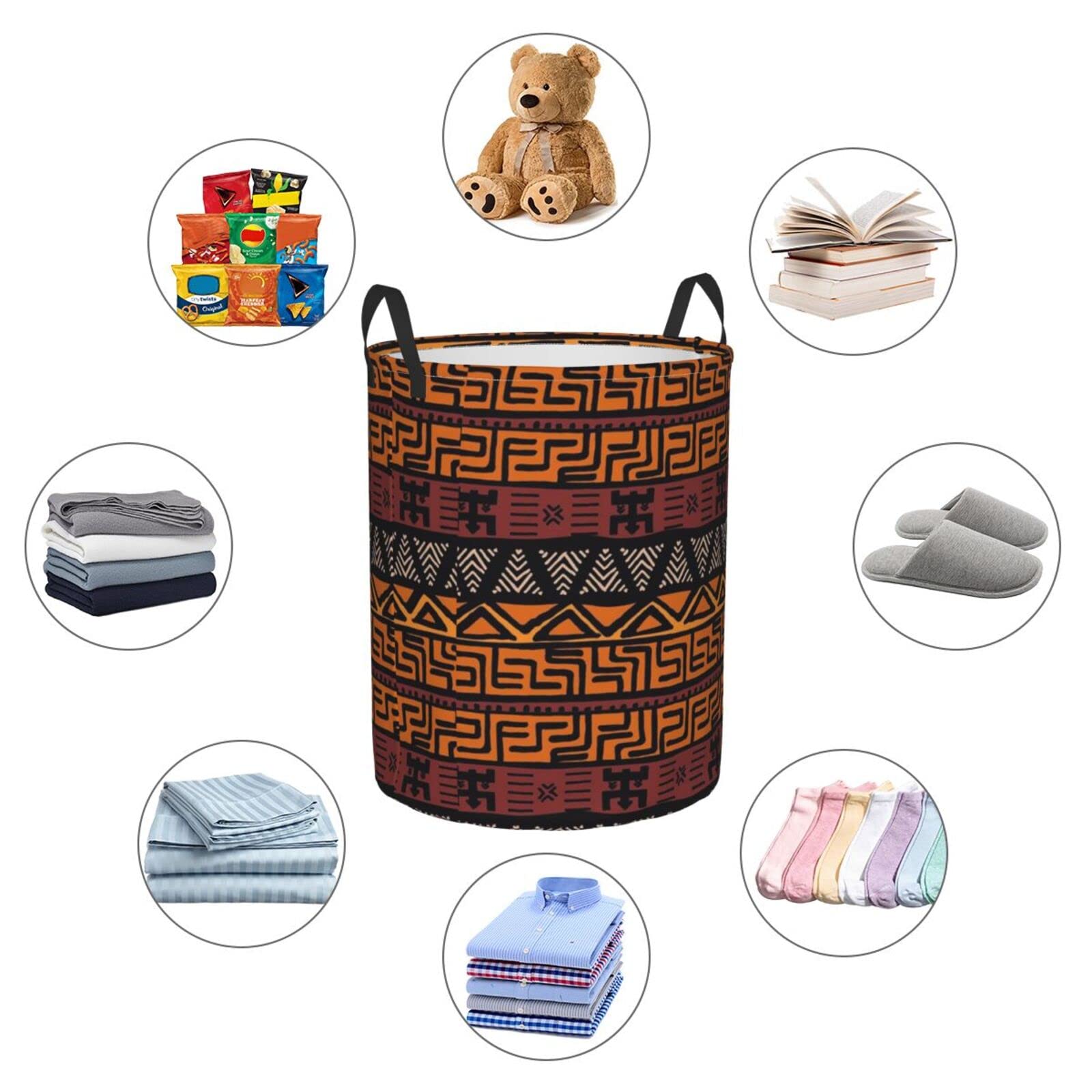 African Laundry Hamper Ethnic Laundry Baskets Large American African Hampers Toy Organizer Hamper Bag Dirty Clothes