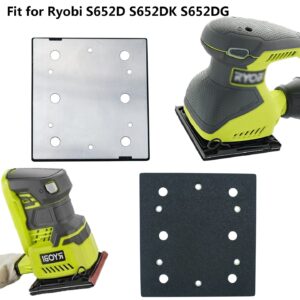 Square Sander Pads 1/4 Sheet Finish Sander Replacement Pad for Ryobi Double Insulated Sander S652D S652DK S652DG - (1 Pack)