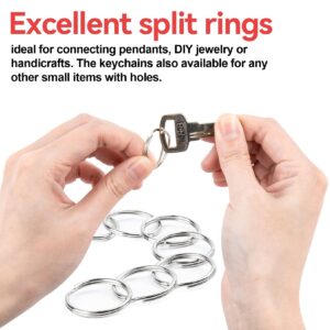 MAQIHAN 100pcs Key Ring - Metal Key Chain Ring for Keychain of Home Car School Office DIY Crafts Dog Ring and Other Keys Attachment 1 Inch