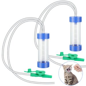 2 pcs mucus trap for puppies suction catheter suction device with mucus trap for extracting liquid or mucous from animal's nose and mouth for small animal, 25 ml, 8 fr