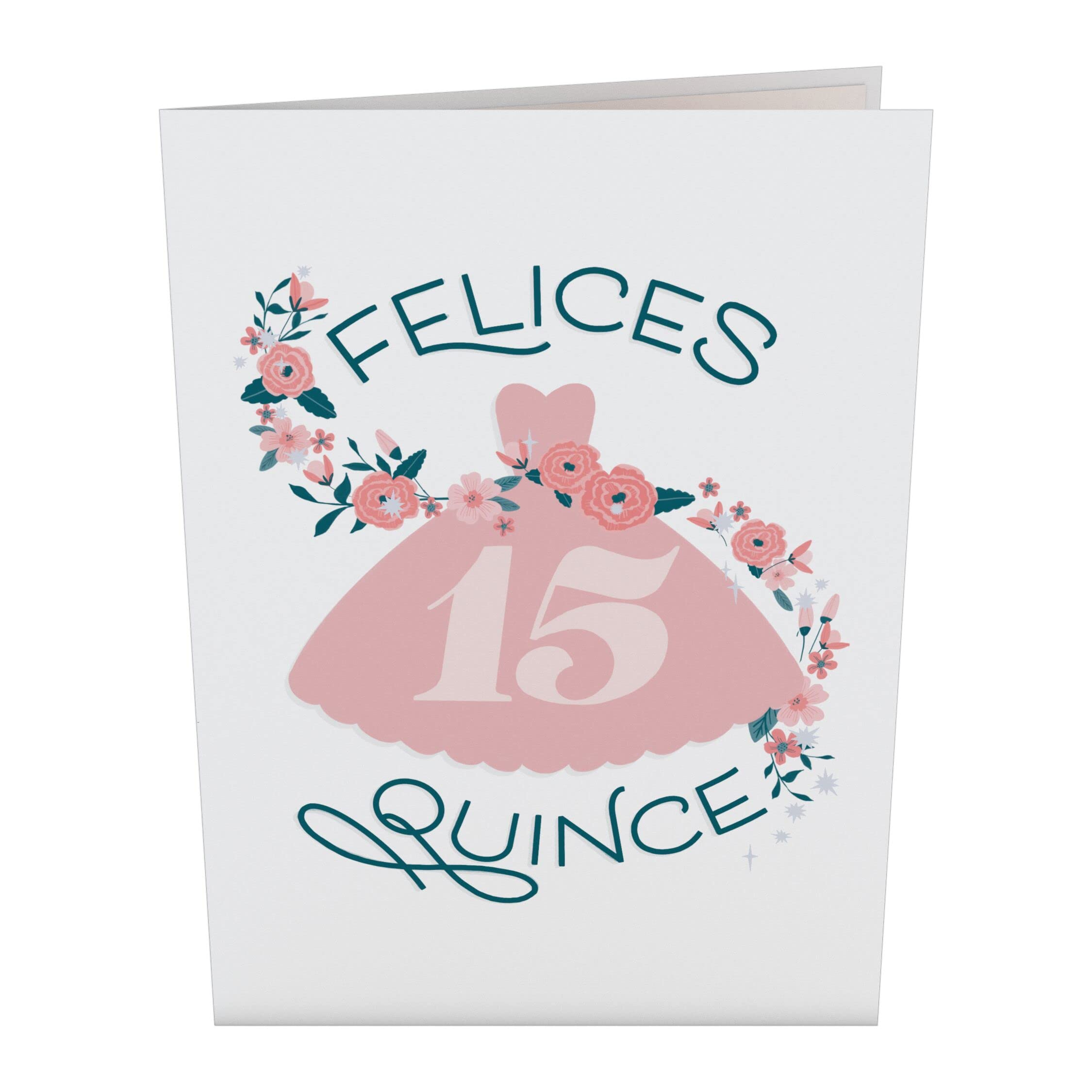 Lovepop Quinceanera Birthday Card, 5” X 7” – Felices Quince Birthday Card – 3D Pop-Up Greeting Card, Tarjetas de regalo for her