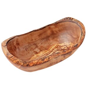 olivanera olive wood rustic dipping bowl 5,5*2.5*2.5 inch,decorative wooden bowl, small wooden bowl, handcrafted mixing bowls for serving nuts desserts fruits, and accent decor gifts for any occasion