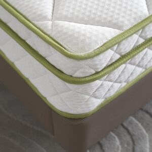 Full Size Mattress - 8 Inch Cool Comfort Foam & Spring Hybrid Mattress with Breathable Organic Cotton Cover - Quilted Foam Plush Euro Pillow Top - Rolled in a Box - Oliver & Smith