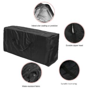 WOKEZ Patio Furniture Cushion Storage Bag, 210D Oxford Cloth Waterproof Outdoor Cover Storage Bag Lightweight Carry Case with Zipper and Handles, 2 Pack,Black,173x76x51 cm