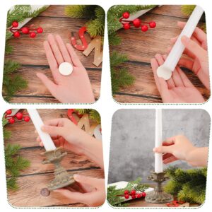 12 Pcs Candle Grips for Taper Candles Adhesive Holder Taper Candle Inserts Small Candle Accessories