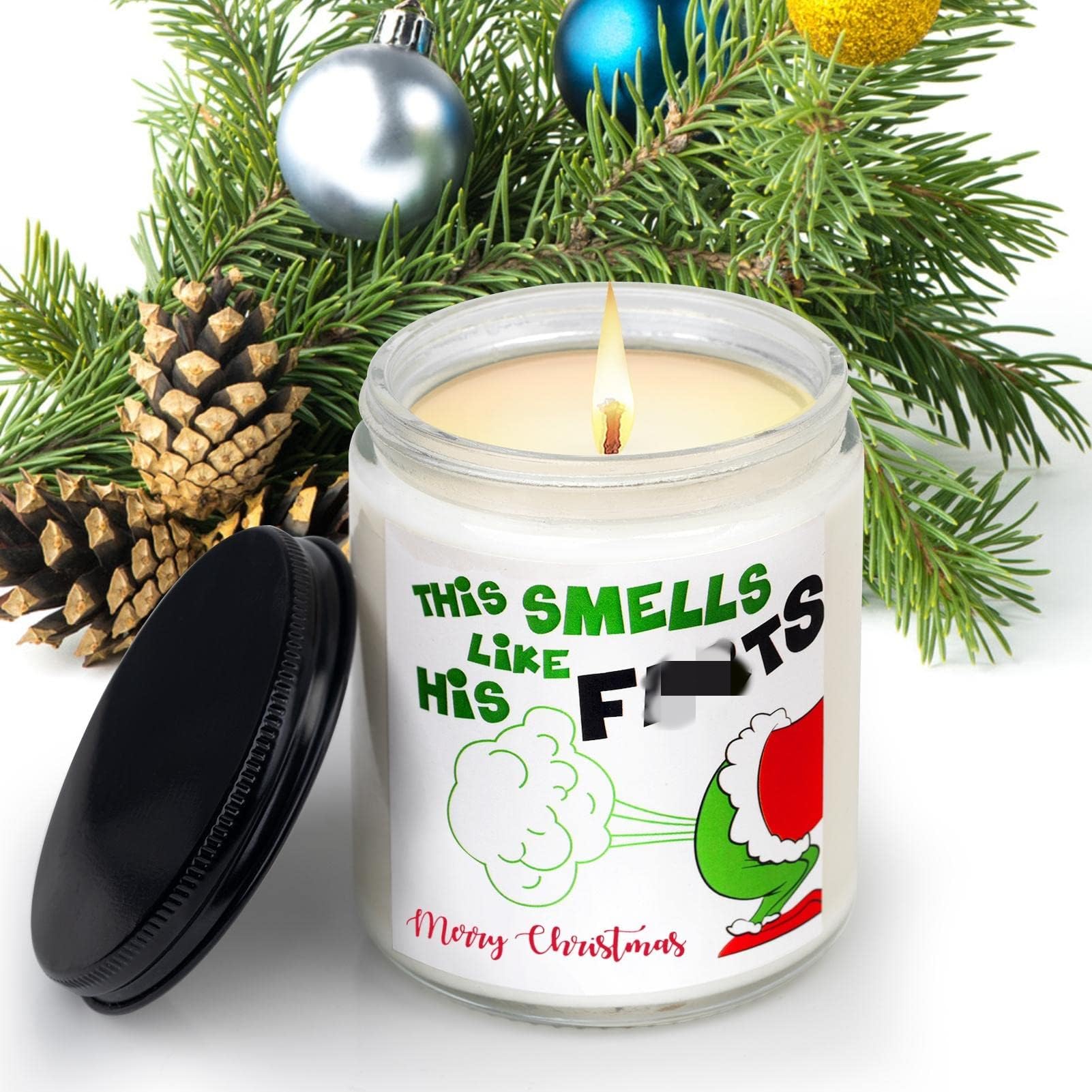 Christmas Candles,Funny Gifts for Christmas,Christmas Decor,Vanilla Scented Candles (Christmas)