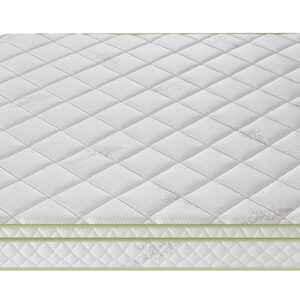 Full Size Mattress - 8 Inch Cool Comfort Foam & Spring Hybrid Mattress with Breathable Organic Cotton Cover - Quilted Foam Plush Euro Pillow Top - Rolled in a Box - Oliver & Smith