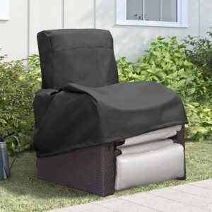 Skypatio Patio Chair Cover Waterproof, Outdoor Furniture Storage Cover for All Weather Protection (Black)