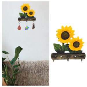 1 Pc Sunflower Hook Practical Hat Hook Bathrobe Hook Wrought Iron Wall Hook Wrought Iron Hook Key Ring Hook Household Mask Hook Wall Decoration Hook Exquisite Hook Hanger