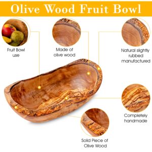 OLIVANERA olive wood rustic dipping bowl 5,5*2.5*2.5 inch,decorative wooden bowl, small wooden bowl, Handcrafted mixing Bowls for Serving Nuts Desserts Fruits, and Accent Decor Gifts for Any Occasion